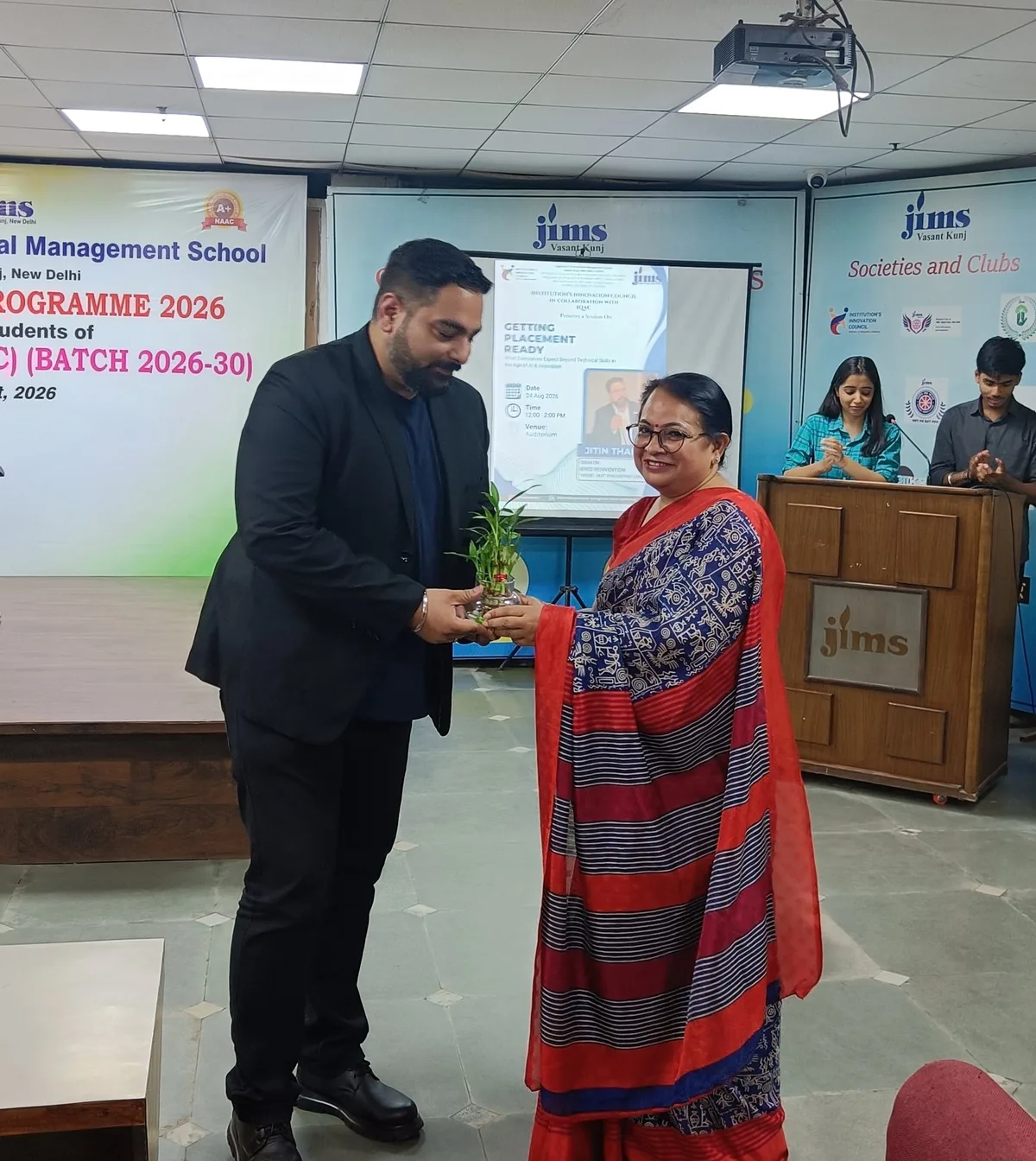 Inauguration Felicitation and Memento on Stage